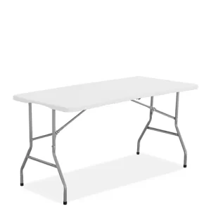 MESA PLEGABLE PLASTICA 1,52X0,72 BASE CAÑO P/ 6 PE