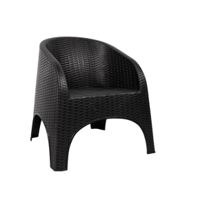 SILLON NEPAL NEGRO PLASTICO SIMIL RATAN